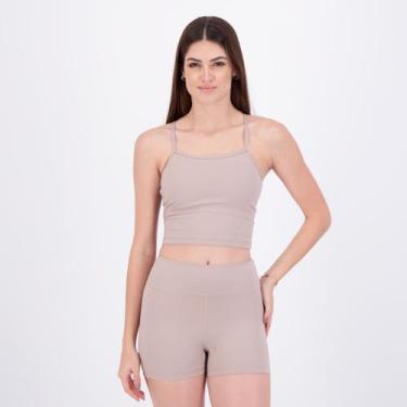 Imagem de Top Fila Long Life Feminino Bege, M