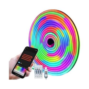 Imagem de Fita De LED Neon RGBIC À Prova d'Água Com Bluetooth 1M 2M 3M 5M Para D