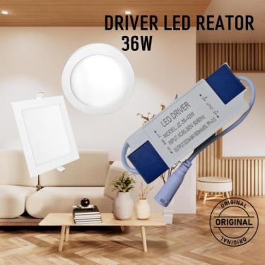 Imagem de 2 Reator Led Driver 36w / 54-84v Plafon Embutir Sobrepor 600ma - DEL
