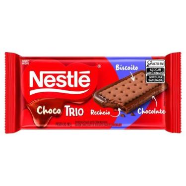 Imagem de Barra chocolate ao leite e biscoito choco trio nestle 90g - Nestlé, 90