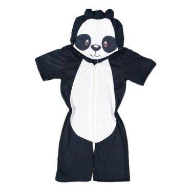 Imagem de Pijama Infantil Macacão Kigurumi Fantasia Urso Pand Parmalat, Panda, 2