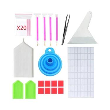 Imagem de Kit De Pintura Em Diamante 5D Com Ferramentas E Caneta De Aplicação DI