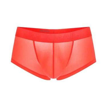 Imagem de Cuecas Boxer Transparentes Ultrafinas De Seda Gelada Para Homens, Resp