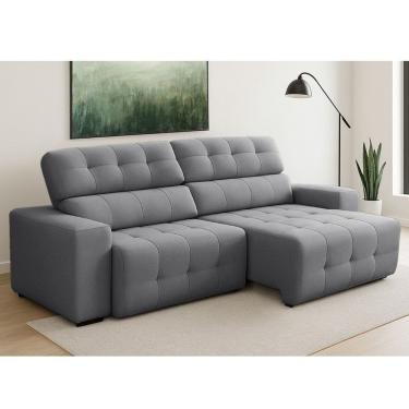 Imagem de Sofa 4 Lugares Retratil Reclinavel 250cm Linho Atualle Ferguile