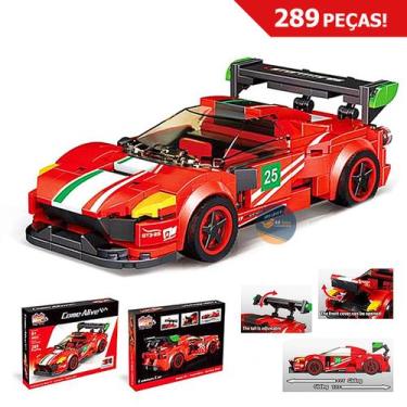 Imagem de Brinquedo Carrinho de Montar Carros 289 Peças Carros Famosos Inmetro -