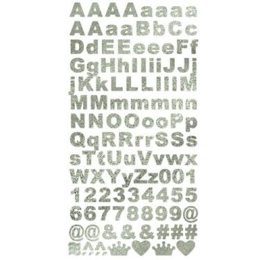 Imagem de Adesivo Alfabeto AM - Glitter - Prata - Art & Montagem