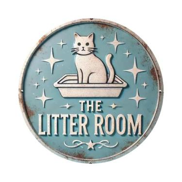 Imagem de Placa De Banheiro Vintage Retrô Com Efeito Madeira, Fácil Instalação, 