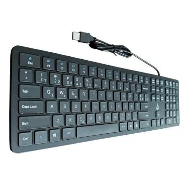 Imagem de Teclado Slim Rise Mode, USB, Preto - RM-TS-FB