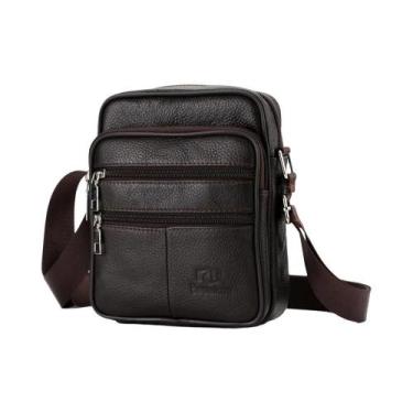 Imagem de Bolsa De Ombro Masculina Vintage Em Couro, Casual Para Negócios, Bolsa
