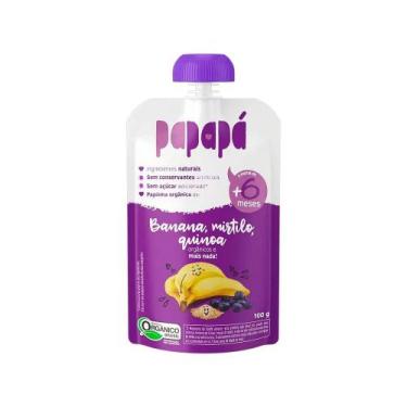 Imagem de Papinha Orgânica Papapá BABY ROO Sabor Banana, Mirtilo e Quinoa 100g