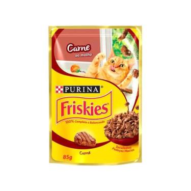Imagem de Ração Úmida para Gato Adulto Sachê - Friskies Carne ao Molho 85g, Carn
