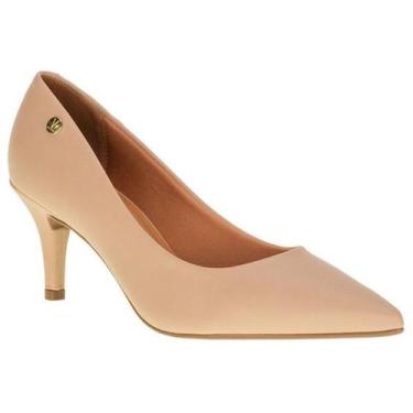 Imagem de Scarpin Vizzano Salto Medio Feminino Bege, Bege, 37
