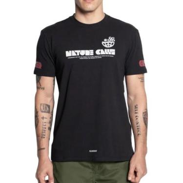 Imagem de Camiseta Element Globe Preta, P, Preto