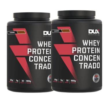 Imagem de Kit 2 Whey Protein Concentrado BCAA Todos Os Sabores 900g Dux Nutritio