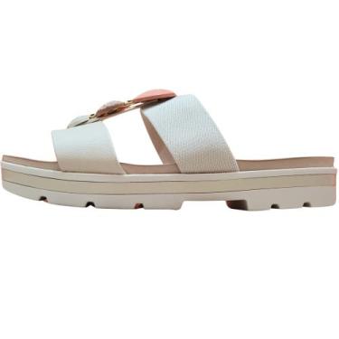 Imagem de Tamanco Com Pedraria Modare Feminino Tratorado Ortopedico, Creme, Cora