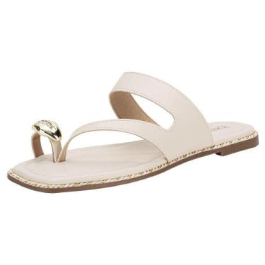 Imagem de Tamanco feminino flat moleca 8506209, Marfim, 36