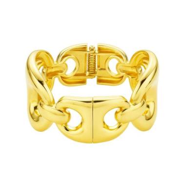 Imagem de Bracelete Elos Grandes - Banhado em Ouro 18k - Tri Gata Semijoias