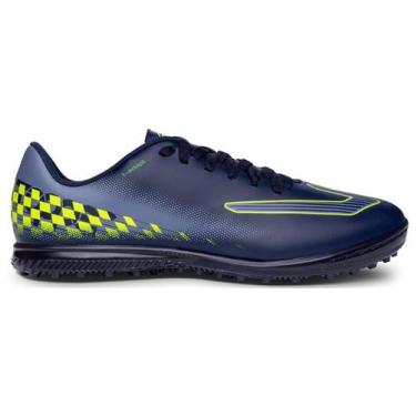 Imagem de Chuteira society topper strike iii masculina, Azul marinho e vermelho,