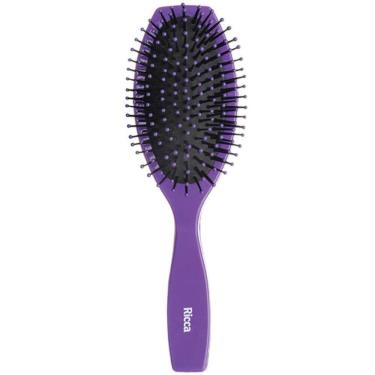 Imagem de Escova de Cabelo Oval Almofadada No 186 Cerdas de Nylon Roxa Ricca