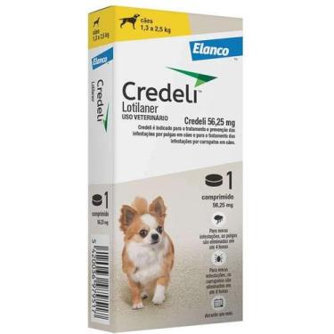 Imagem de Antipulgas e Carrapatos Credeli para Cães de 1,3 a 2,5 kg  1 Comprimid