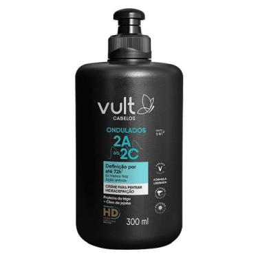 Imagem de Creme de Pentear Cabelo Cacheado Ondulado Protetor Térmico 300ml Vult