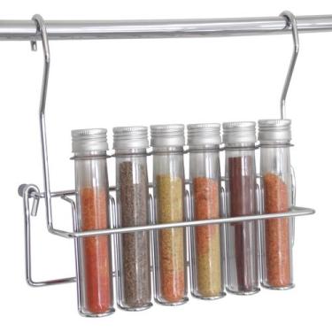 Imagem de Porta Temperos Condimentos 06 Tubos Para Barra Jomer 4540