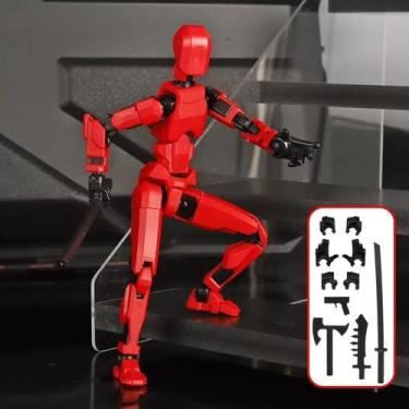 Imagem de Boneco Dummy 13 Articulado  Kit Montagem 3D com 4 Acessórios, Presente