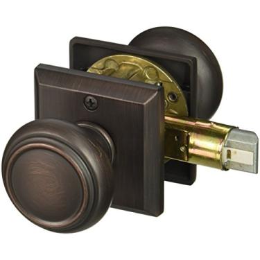 Imagem de Baldwin PSTRATSR112 Passagem de reserva tradicional com rosa quadrada tradicional em acabamento de bronze envelhecido