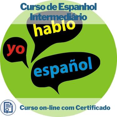 Imagem de Curso Online em videoaula de Espanhol Intermediário com Certificado