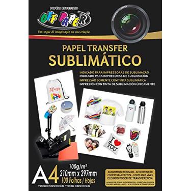 Imagem de Papel Transfer Sublimático A4 100G, OFF PAPER, Pacote com 100 folhas