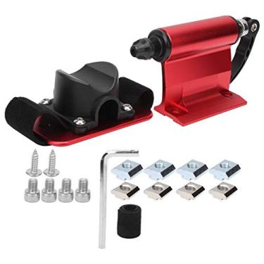 Imagem de VGEBY Rack de bicicleta para teto de carro, suporte de bicicleta montado no teto com trava de liberação rápida, estável de alta resistência para porta-malas de carro (vermelho)