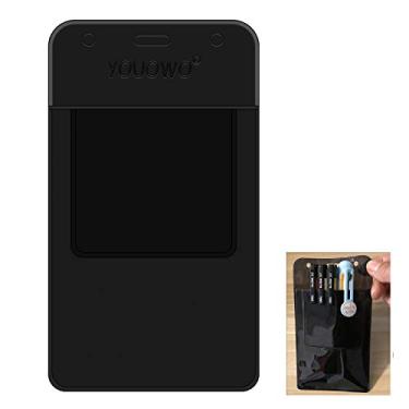 Imagem de YOUOWO Pacote com 6 protetores de bolso, transparentes, resistentes para camisas, casacos de laboratório, calças, multiuso, comporta canetas, ponteiros, cartões, protetor de bolso para vazamentos de