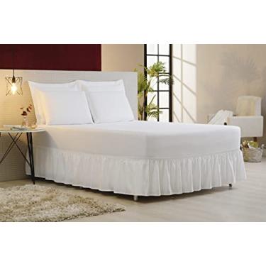Imagem de Saia para Cama Box Casal One Soft com Elastico Branca