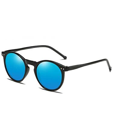 Imagem de Óculos de sol masculinos e femininos Óculos de sol polarizados Homens Mulheres Designer Retro Redondo Óculos de Sol Vintage Masculino Feminino Óculos Gafas De Sol UV400,C6 Preto,Azul,Outros