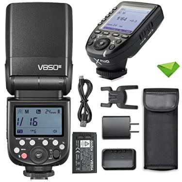 Imagem de GodoxV850III Flash com Godox Xpro-O Flash Trigger 7.2V/2600mAh HSS 1/8000 2.4G 1.5s Tempo de Reciclagem 450 Full Power Pops Flash Câmera Flash Speedlight para Câmeras DSLR com Hot Shoes Padrão
