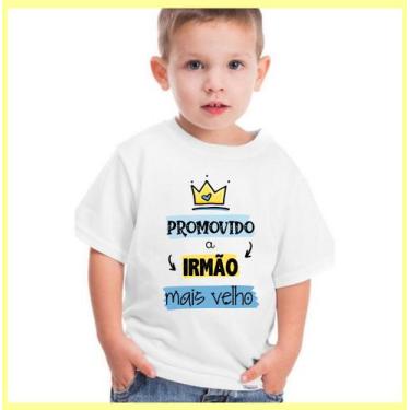 Imagem de Camiseta Infantil Promovido A Irmão Mais Velho - Chá De Bebê Zlprint