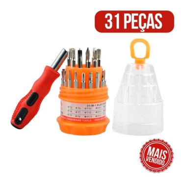Imagem de Kit Jogo Ferramenta 31 Peças Chaves Alen Torx Fenda Philips Oferta