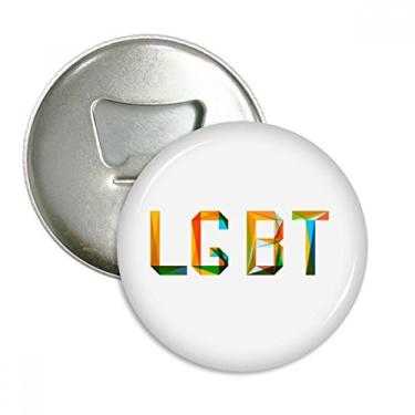 Imagem de Imã de geladeira colorido LGBT Rainbow Homo com emblema multifuncional