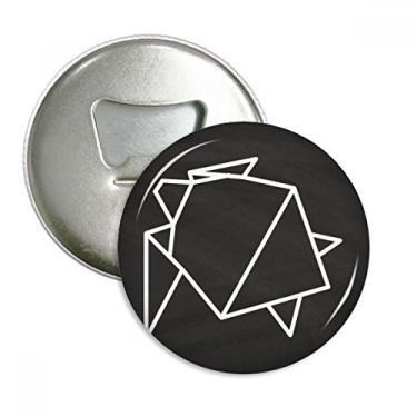 Imagem de Emblema multifuncional com estampa geométrica de tartaruga em origami abstrato