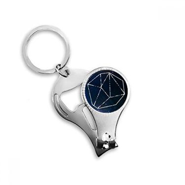 Imagem de Star Blue Crystal Universe Sky Fantasy Nail Nipper Ring Chaveiro Abridor de Garrafas Cortador