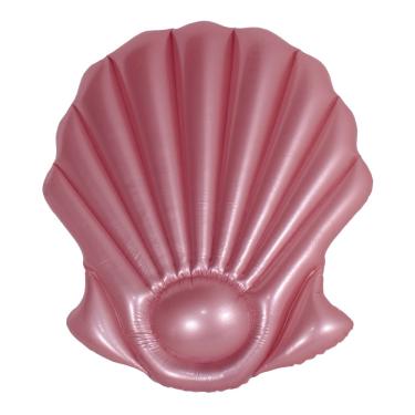 Imagem de Bóia Inflável Gigante Concha Rosa Metalizada - Colchão para Piscina Bel
