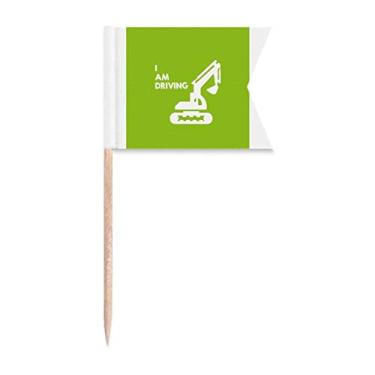 Imagem de Ferramenta de transferência de escavadeira para condução, bandeiras de palito, marcação de rotulagem para bolo de festa, placa de queijo