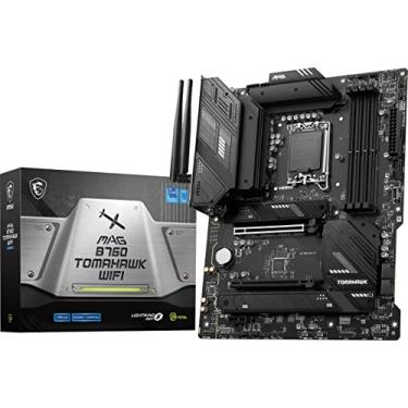 Imagem de MSI Placa-mãe para jogos MAG B760 Tomahawk WiFi (suporta processadores Intel de 12ª/13ª geração, LGA 1700, DDR5, PCIe 5.0, M.2, LAN de 2,5 Gbps, USB 3.2 Gen2, Wi-Fi 6E, ATX)