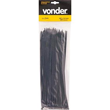 Imagem de Abraçadeira de nylon preta 100 mm x 25 mm Vonder Preto