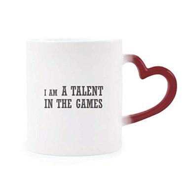 Imagem de Caneca sensível ao calor I Am A Talent Games Caneca vermelha que muda de cor