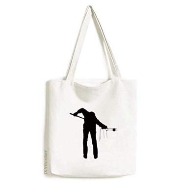 Imagem de Bolsa de lona para bilhar esportiva de educação física, bolsa de compras, bolsa casual