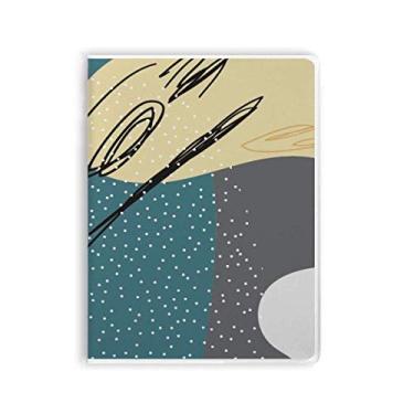 Imagem de Caderno com estampa de arte abstrata de estrela, capa de goma para diário