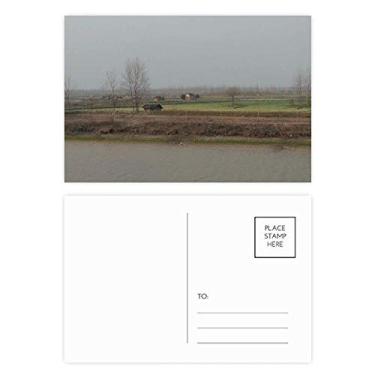 Imagem de Conjunto de cartões postais para fotografia de casa de cenário de outono, cartão de felicitações de aniversário