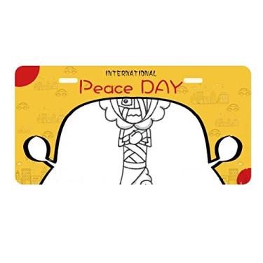 Imagem de DIYthinker Egypt Mummy Horus chapéu de ovelha placa etiqueta decoração carro dia da paz