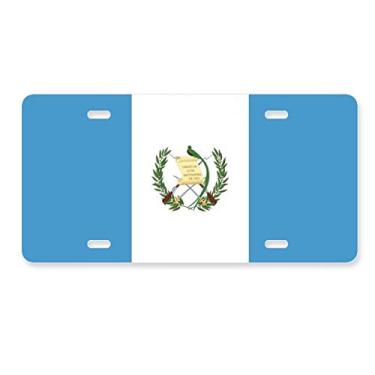Imagem de DIYthinker Bandeira nacional da Guatemala, país da América do Norte, placa de licença decoração de aço inoxidável para automóveis